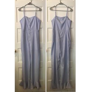 NWT ADELINE LA Blue and White Striped Jumpsuit